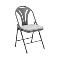 Chaise pliante en métal avec rembourrage